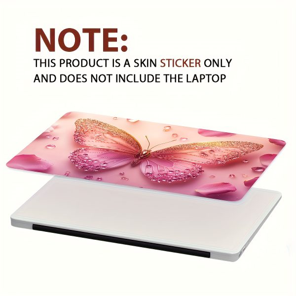 Pack of 2 Butterfly Laptop Art Decal Protective Cases, Universal Netbook Light Beige Stickers Non-Duplicate Use Field Notebook Computer Light Beige Sticker Decals Waterproof and Scratch Resistant - Waterproof, Anti-scratch, Suitable for Laptops, Cars - Image 7