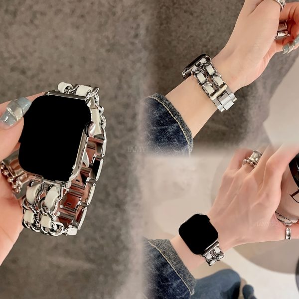 BIIFAKOO new small fragrance style metal stitched ten generations available compatible 38mm 40mm 41mm 42mm 44mm 45mm 46mm 49mm suitable for Ultra Series 10 9 8 7 7 SE 6 5 4 3 5 4 4 3 2 1 - Image 13