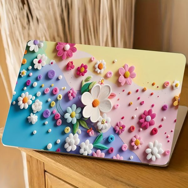 2pcs Vinyl Material, Gorgeous Flower Design Laptop Case, Anti-Scratch Laptop Case for 15.35 Inch X 10.6 Inch Laptop. Product Size: 27Cmx39Cm (10.63 Inch X 15.35Inch) - Image 4