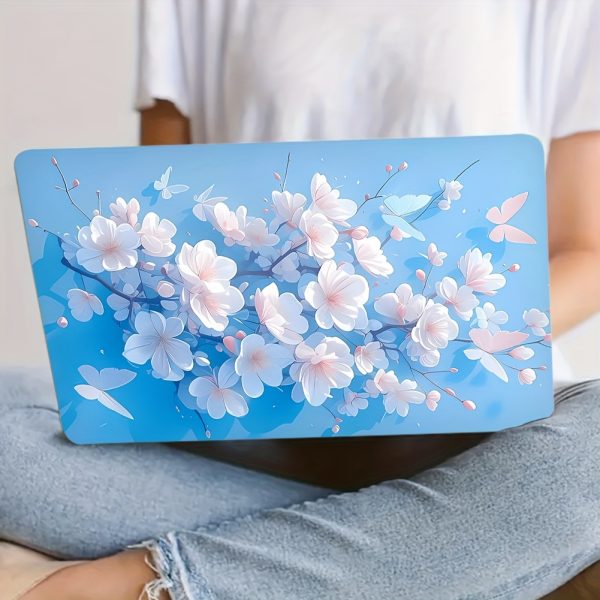 2pcs Vinyl Material, Light Blue Watercolor Butterfly Design Laptop Case, Anti-Scratch Laptop Case for 15.35 inch X 10.6 inch Laptop. Product Size: 27cmx39cm (10.63 inch x 15.35inch) - Image 4