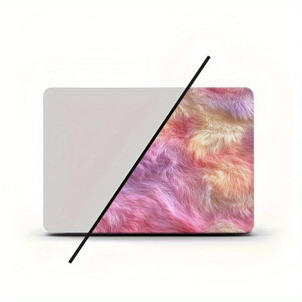 3pcs, 1pc spare, no need to worry about sticking it wrong, reusable universal laptop protective film, PVC material, Plush Light Beige series design pattern, 38.99x27.0 cm, semi-matte surface, self-adhesive, easy to use, remove without leaving traces and glue-free, suitable for laptops - Image 8