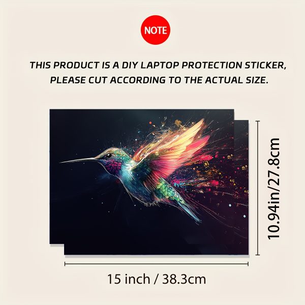 Vinyl Laptop Case Hummingbird Sticker, 2pcs/set, Scratch-Proof DIY Art Protective Case, Suitable for Laptop - Easy to Paste and Durable Design Suitable for Laptop, Car, Helmet, Motorcycle, Refrigerator Decoratio - Image 2