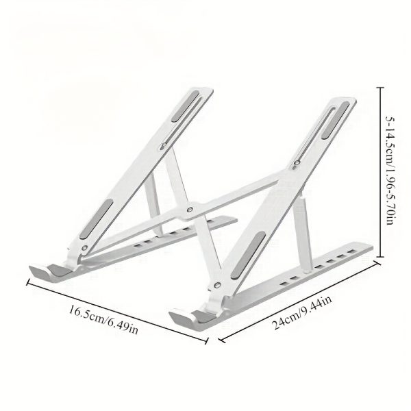 Portable Plastic Laptop Stand - Ergonomic Angle Adjustment, Lightweight Durable Design, Stable Base for Full-Model Support, Desktop Cooling & Workspace Organization - Home & Office Use - Image 6