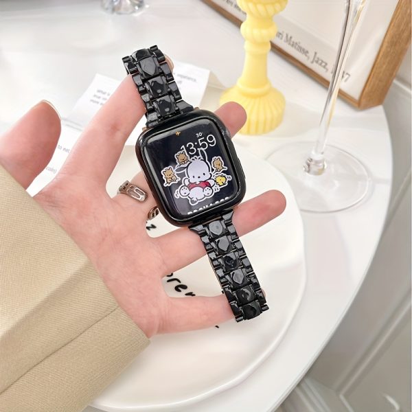 1pc Silica Gel Resin Watch Band for Apple Watch Series 10/9/8/7/SE/6/5/4/3, Casual Style, Transparent Elegant Design, Quick Release Foldover Clasp, Replacement Bracelet for 46/38/40/41/42/44/45/49mm - Youth Watches Compatible - Image 5