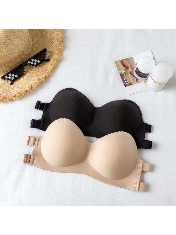 2pcs Women'S Seamless Push-Up Bras with Clear Straps - Slim Fit, Non-Slip, Wire-Free Design for Parties, Weddings & Casual Attire, Party Attire, Sleek Lingerie, Comfortable Fit - Image 8