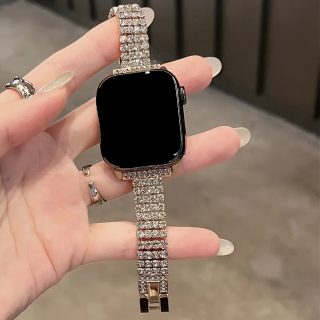 BIIFAKOO Compatible for iwatch Latest Era New Sparkling Rhinestone Bracelet Wristband 38mm 40mm 41mm 42mm 44mm 45mm 49mm Women'S Series Ultra 9/8/7/6/5/4/3/2/1/SE