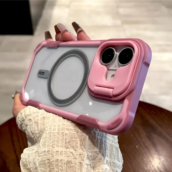 Shockproof Armor Transparent Phone Case Suitable for iPhone 16 15 14 13 12 Pro Max for iPhone 16 for iPhone 15 for iPhone 14 for iPhone 13 for iPhone 12 Supports Wireless Charging Lens Stand Protective Cover - Image 13