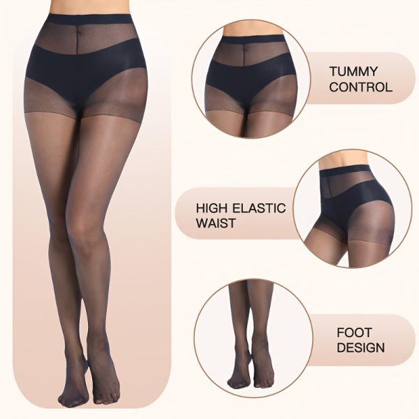 6 Pairs of 20D Women'S Invisible Tights - Ultra-Thin, High-Waist, Skin-Tone Nylons for Everyday Wear, Professional Appearance, Professional Appearance Tights|Transparent Nylons|Stretchy Material - Image 8