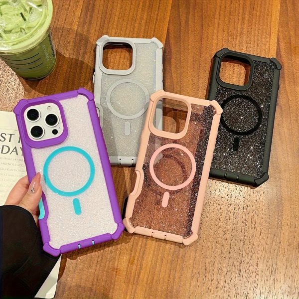 Glamorous Glitter Phone Case with Ultra - Strong Edge Protection & Powerful Magnetic Wireless Charging. for iPhone 16, 15, 14, 13, 12, 11 (Including Pro, Pro Max, Plus) - Image 5