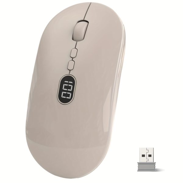ZIYOULANG Ultra-Slim Wireless Mouse with Battery Display - 2.4G Rechargeable, Quiet Click, 1600 DPI, Compatible with PC, Mac, MacBook - Ideal for Office Use, Clicker Included, Mousepad 2.4G - Image 10