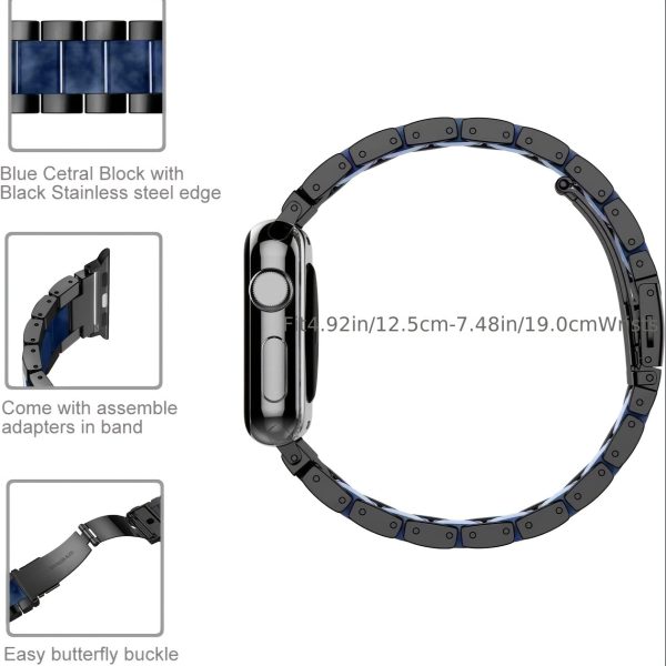 BIIFAKOO - New Resin Splicing For Ultra Series 10 9 8 7 SE 6 5 4 3 2 1 Compatible Apple Watch Strap 38mm 40mm 41mm 42mm 44mm 45mm 46mm 49mm With Meter Splitter - Image 2