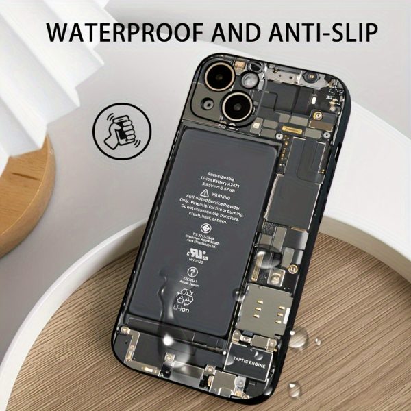 Disassembled Internal Pattern Straight Edge Cube Phone Case for iPhone 161514131211. Fashionable and Trendy Essential Phone Case for 16/16Plus/16Pro/16ProMax/15/15Plus/15ProMax/14/14Plus/14Pro/14ProMax, 13/13Pro/13ProMax, 12/12Pro/12ProMax, 11/11Pro Max - Image 5